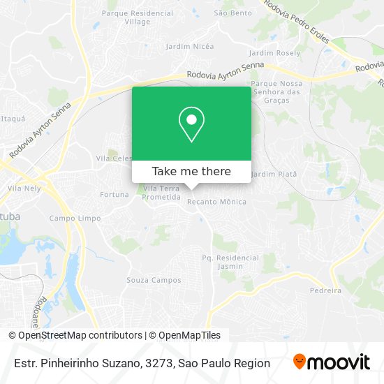 Estr. Pinheirinho Suzano, 3273 map