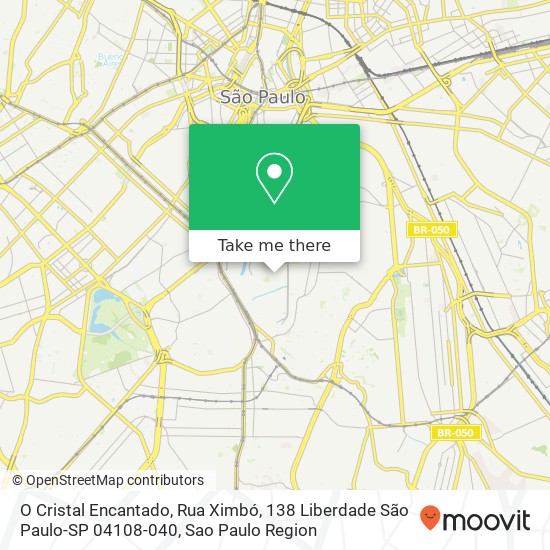 Mapa O Cristal Encantado, Rua Ximbó, 138 Liberdade São Paulo-SP 04108-040