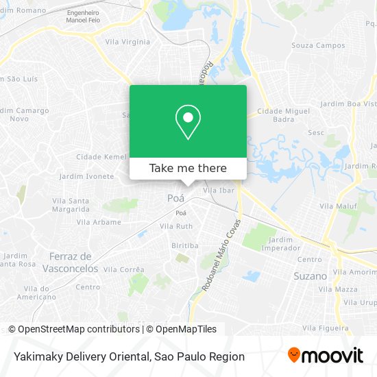 Mapa Yakimaky Delivery Oriental