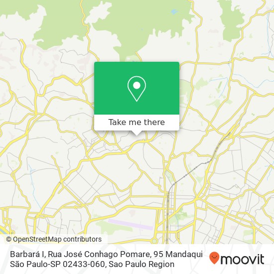 Mapa Barbará I, Rua José Conhago Pomare, 95 Mandaqui São Paulo-SP 02433-060