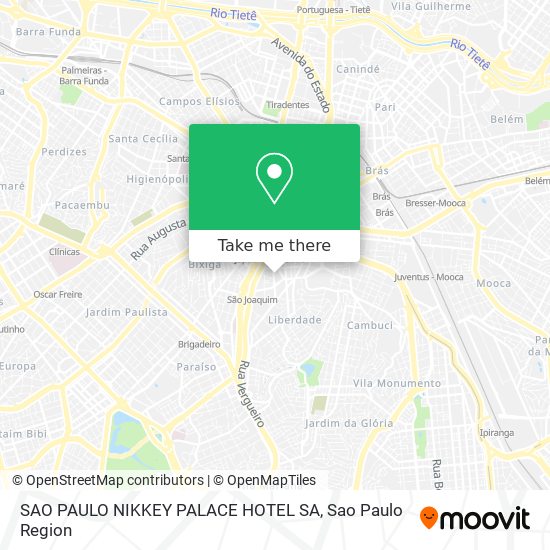SAO PAULO NIKKEY PALACE HOTEL SA map