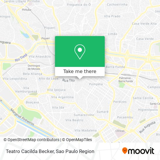 Mapa Teatro Cacilda Becker