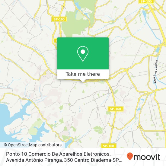 Ponto 10 Comercio De Aparelhos Eletronicos, Avenida Antônio Piranga, 350 Centro Diadema-SP 09911-160 map