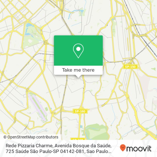 Rede Pizzaria Charme, Avenida Bosque da Saúde, 725 Saúde São Paulo-SP 04142-081 map