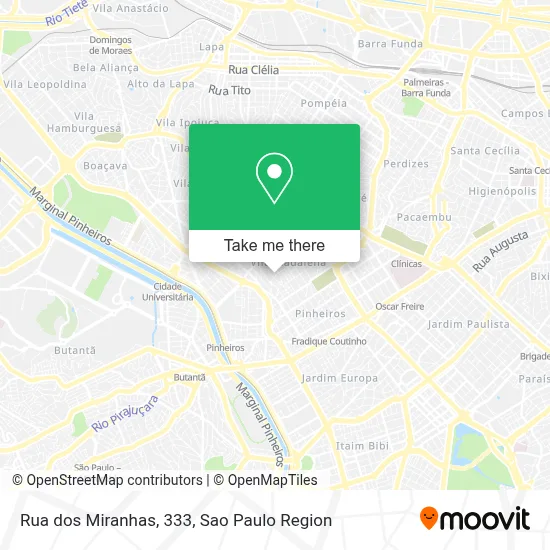 Rua dos Miranhas, 333 map