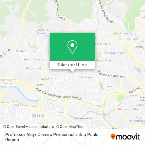 Mapa Professor Alcyr Oliveira Porciuncula