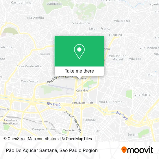 Pão De Açúcar Santana map