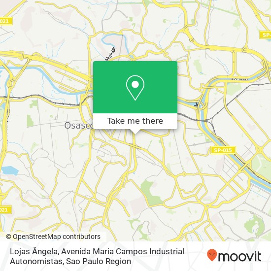 Lojas Ângela, Avenida Maria Campos Industrial Autonomistas map