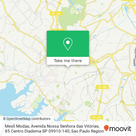 Mesli Modas, Avenida Nossa Senhora das Vitórias, 85 Centro Diadema-SP 09910-140 map