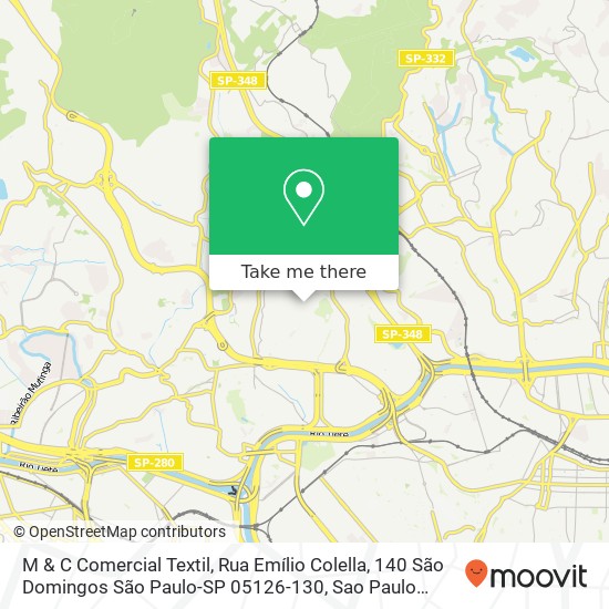 M & C Comercial Textil, Rua Emílio Colella, 140 São Domingos São Paulo-SP 05126-130 map