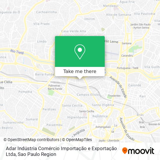 Adar Indústria Comércio Importação e Exportação Ltda map
