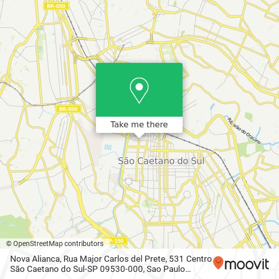 Mapa Nova Alianca, Rua Major Carlos del Prete, 531 Centro São Caetano do Sul-SP 09530-000