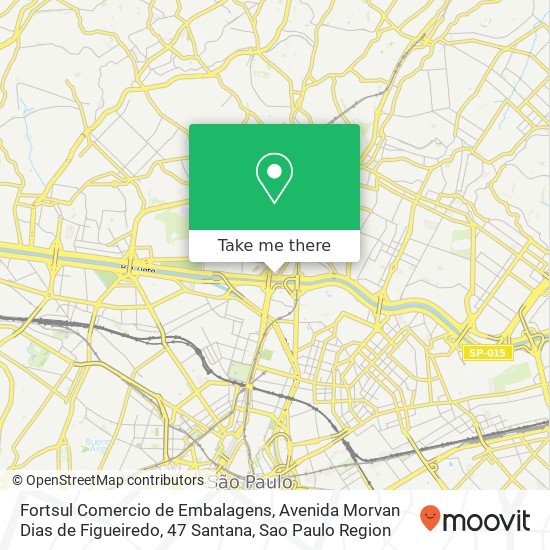 Mapa Fortsul Comercio de Embalagens, Avenida Morvan Dias de Figueiredo, 47 Santana