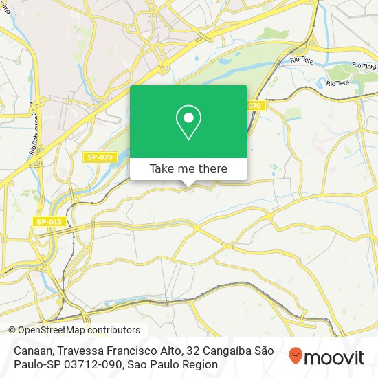 Canaan, Travessa Francisco Alto, 32 Cangaíba São Paulo-SP 03712-090 map