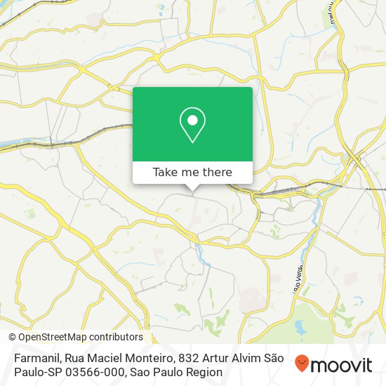 Mapa Farmanil, Rua Maciel Monteiro, 832 Artur Alvim São Paulo-SP 03566-000