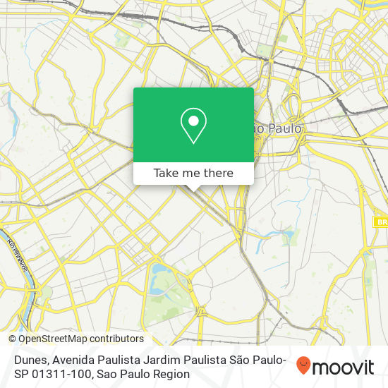 Mapa Dunes, Avenida Paulista Jardim Paulista São Paulo-SP 01311-100