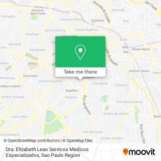 Mapa Dra. Elizabeth Leao Servicos Medicos Especializados