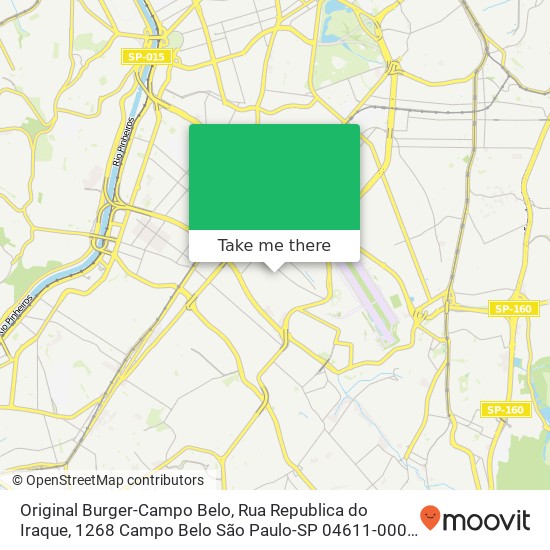 Original Burger-Campo Belo, Rua Republica do Iraque, 1268 Campo Belo São Paulo-SP 04611-000 map