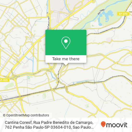 Cantina Coresf, Rua Padre Benedito de Camargo, 762 Penha São Paulo-SP 03604-010 map