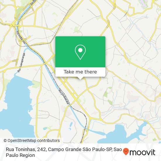 Rua Toninhas, 242, Campo Grande São Paulo-SP map