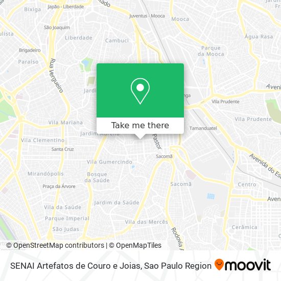 SENAI Artefatos de Couro e Joias map