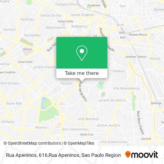 Rua Apeninos, 616,Rua Apeninos map