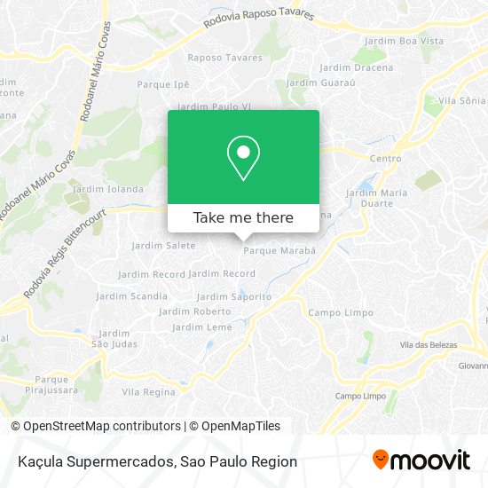 Mapa Kaçula Supermercados