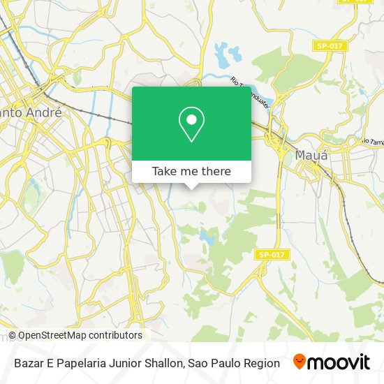 Bazar E Papelaria Junior Shallon map