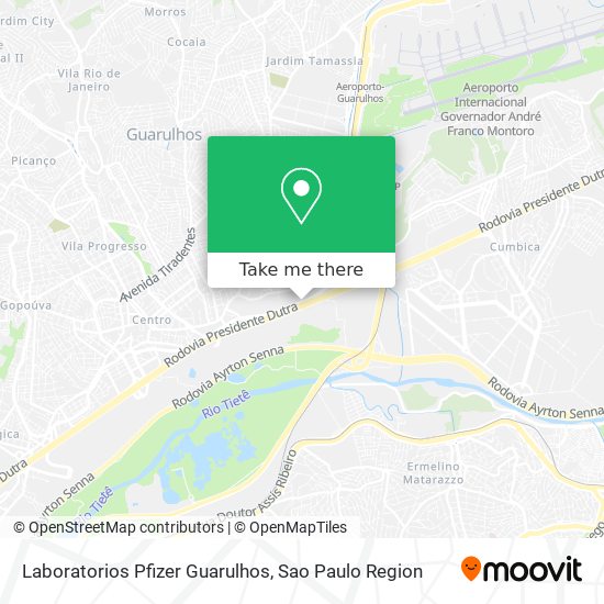 Laboratorios Pfizer Guarulhos map