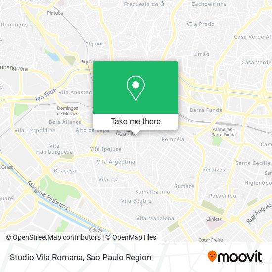 Mapa Studio Vila Romana