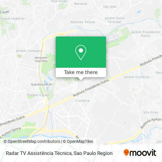 Mapa Radar TV Assistência Técnica