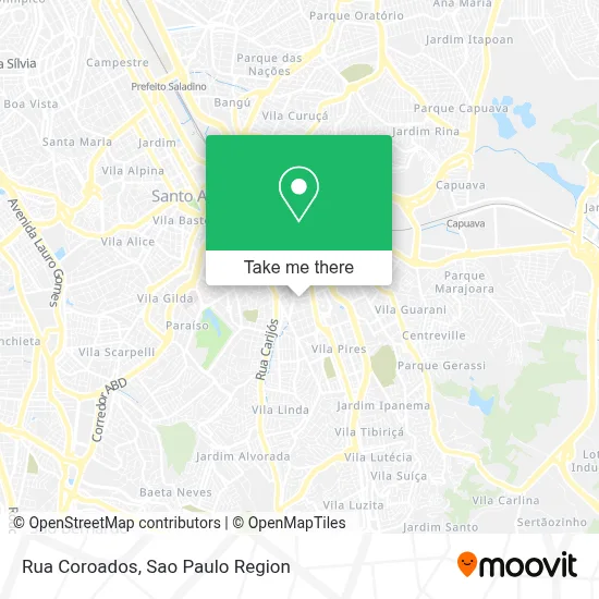 Rua Coroados map