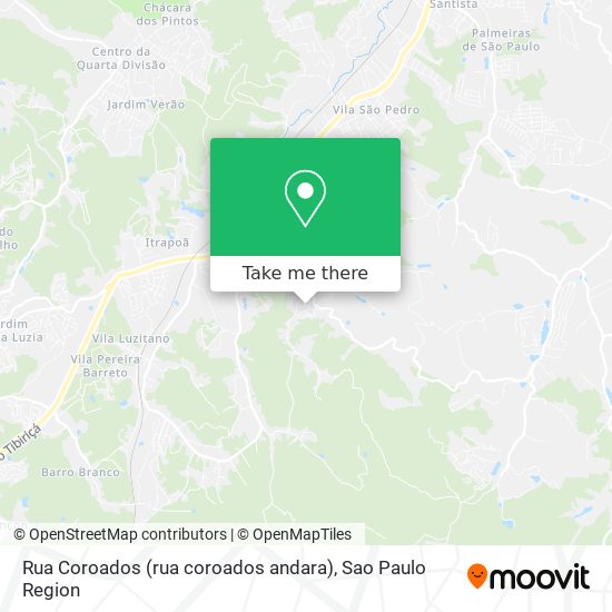 Rua Coroados (rua coroados andara) map
