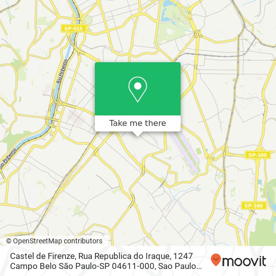 Castel de Firenze, Rua Republica do Iraque, 1247 Campo Belo São Paulo-SP 04611-000 map