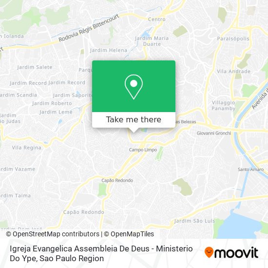 Mapa Igreja Evangelica Assembleia De Deus - Ministerio Do Ype