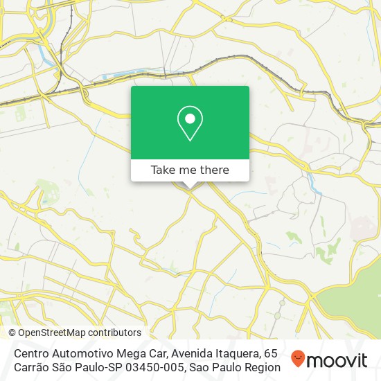 Centro Automotivo Mega Car, Avenida Itaquera, 65 Carrão São Paulo-SP 03450-005 map