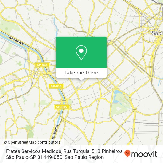 Frates Servicos Medicos, Rua Turquia, 513 Pinheiros São Paulo-SP 01449-050 map