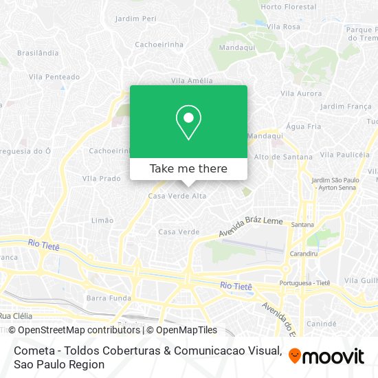 Cometa - Toldos Coberturas & Comunicacao Visual map