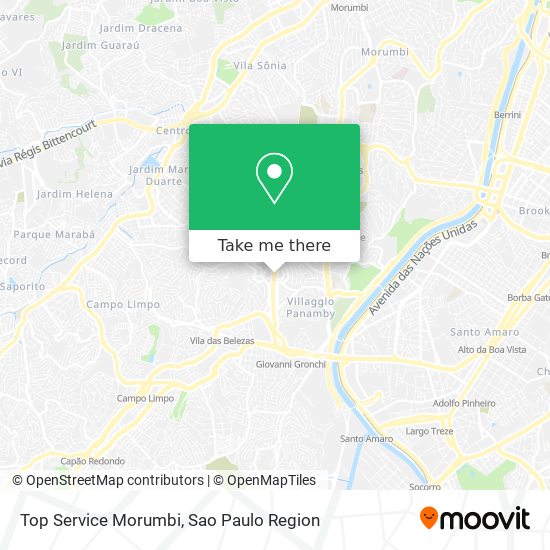 Mapa Top Service Morumbi
