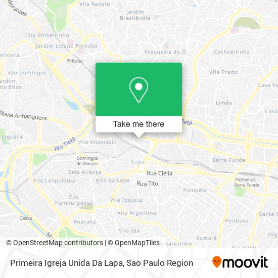 Primeira Igreja Unida Da Lapa map