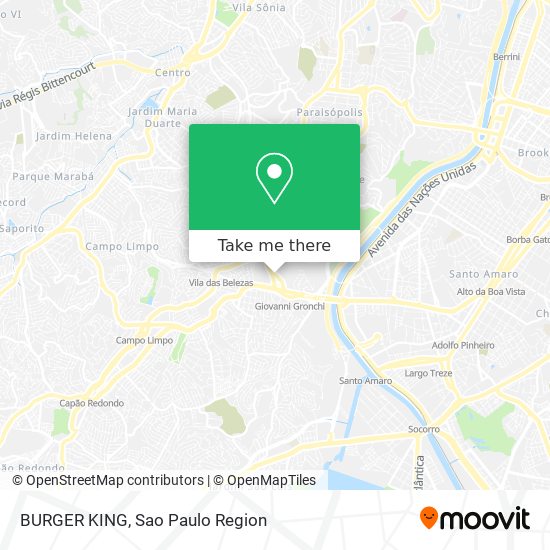 Mapa BURGER KING