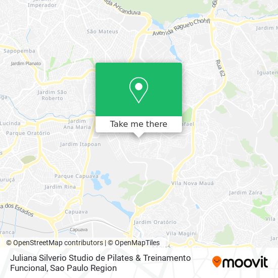 Mapa Juliana Silverio Studio de Pilates & Treinamento Funcional