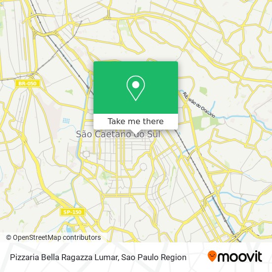 Mapa Pizzaria Bella Ragazza Lumar