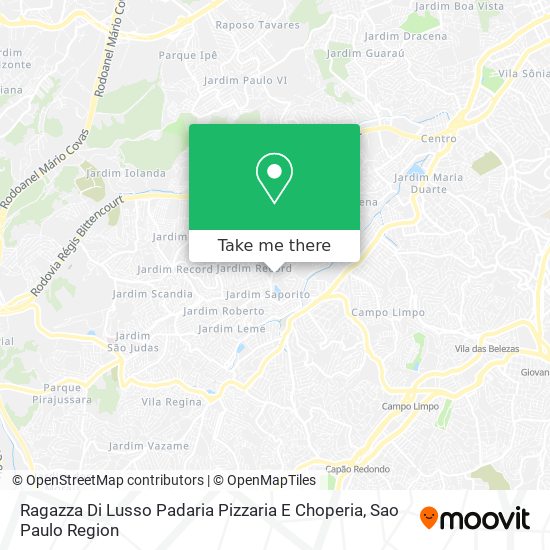 Ragazza Di Lusso Padaria Pizzaria E Choperia map