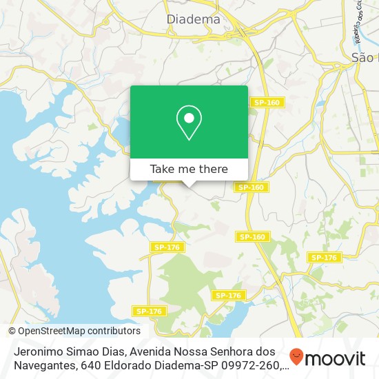 Mapa Jeronimo Simao Dias, Avenida Nossa Senhora dos Navegantes, 640 Eldorado Diadema-SP 09972-260