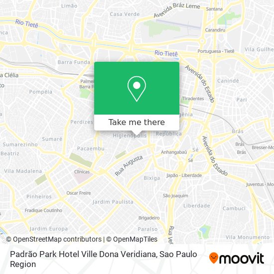 Padrão Park Hotel Ville Dona Veridiana map