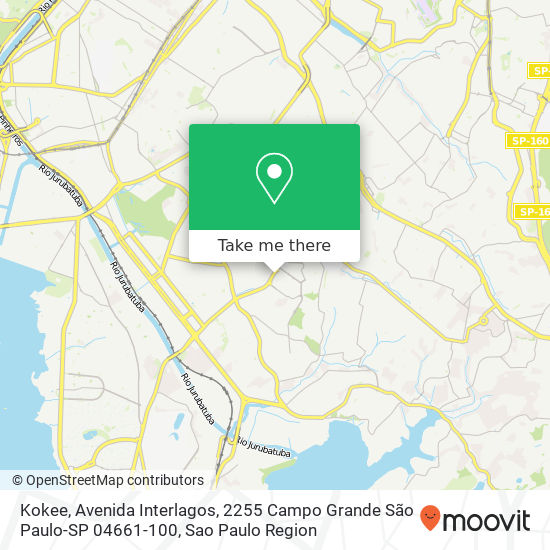 Mapa Kokee, Avenida Interlagos, 2255 Campo Grande São Paulo-SP 04661-100