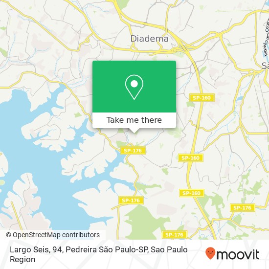 Largo Seis, 94, Pedreira São Paulo-SP map