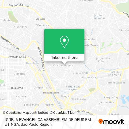 Mapa IGREJA EVANGELICA ASSEMBLEIA DE DEUS EM UTINGA