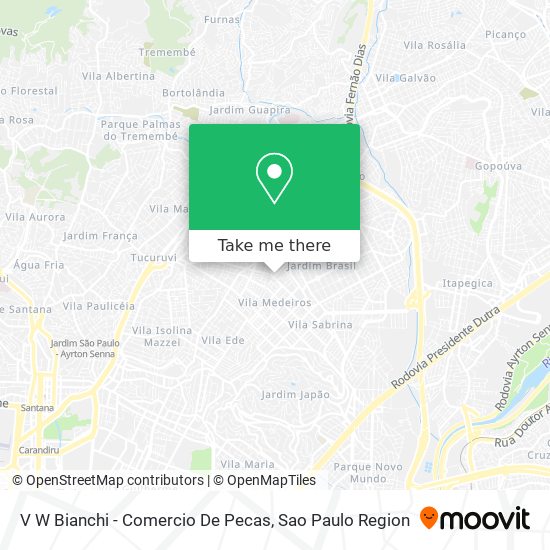 V W Bianchi - Comercio De Pecas map